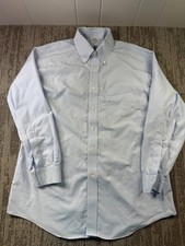 Brooks Brothers Dress Shirt Mens 16.5 32/33 Blue Check Regent Non Iron Supima LS