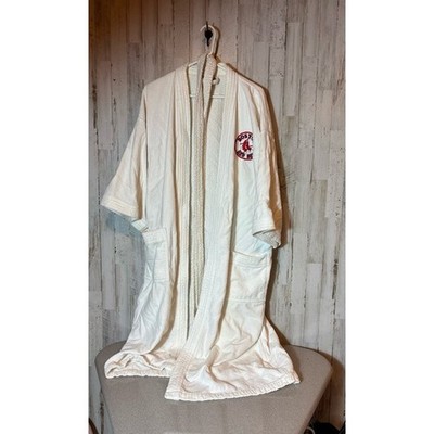 White Terry Cloth Boston Red Socks Robe One size fits most