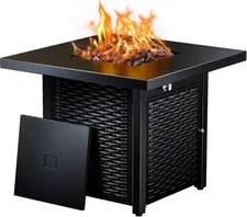28 Inch Propane Fire Pit CSA-Listed Outdoor Fire Pit Table, 50,000 BTU Steel