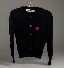 PLAY COMME DES GARCONS Black Cardigan