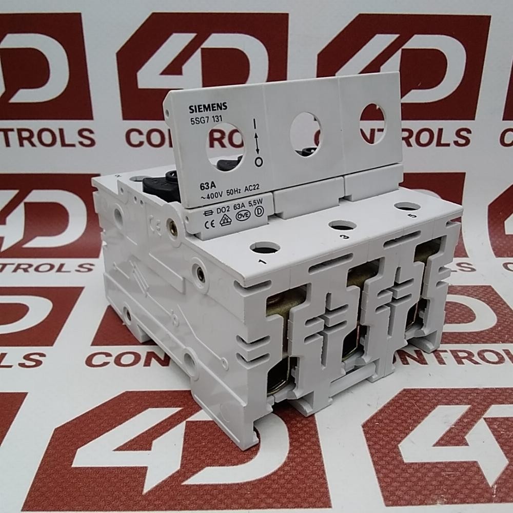5SG7-131 | Siemens | Fuse Holder, 63A, 400VAC, 50Hz, 5.5W , Used