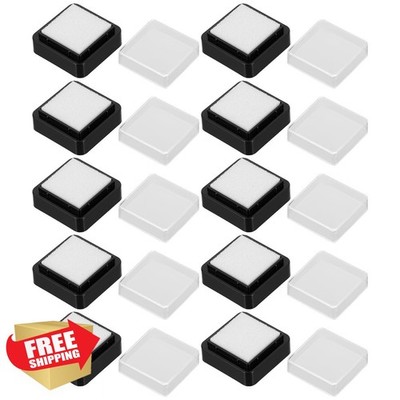 VOSAREA 10pc 1'' Blank Ink Pads for Stamping, Crafting
