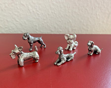 F&uuml;r Hundefans: 5 Hunde Figuren aus Metall: Dackel, Pudel, Terrier, Boxer, Yorki