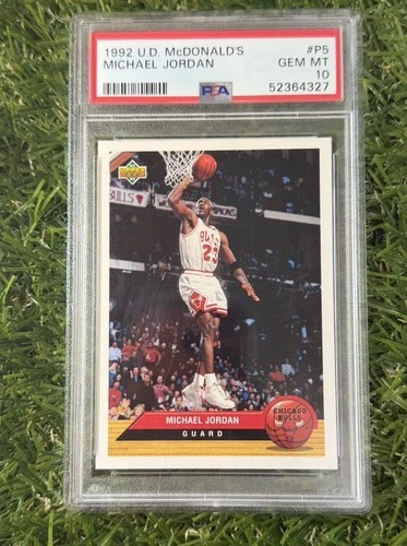 1992 UPPER DECK McDONALD'S #P5 MICHAEL JORDAN HOF PSA 10 GEM MINT CENTERED