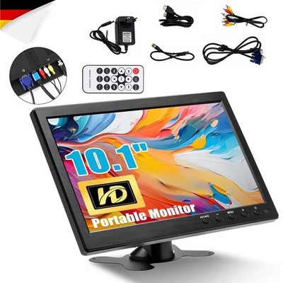 10,1'' Mini Monitor 1024x600 PAL NTSC HDMI VGA BNC mit Verstellbarem Standfuß