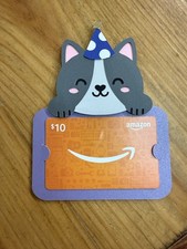 Birthday Party Gift Card Holder Cat With Party Hat