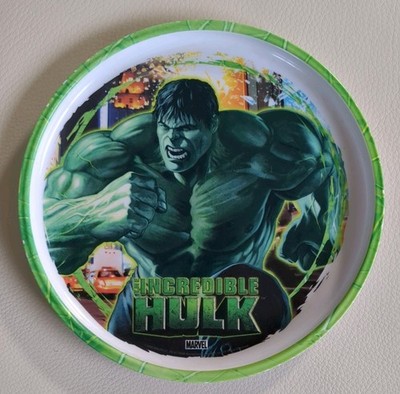 Seltene unglaubliche Hulk Melamin Platte 8'' 200 mm Durchmesser Zak Designs Marvel 2008