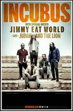 INCUBUS | JIMMY EAT WORLD Ltd Ed RARE Tour Poster! JUDAH AND THE LION Alt Rock