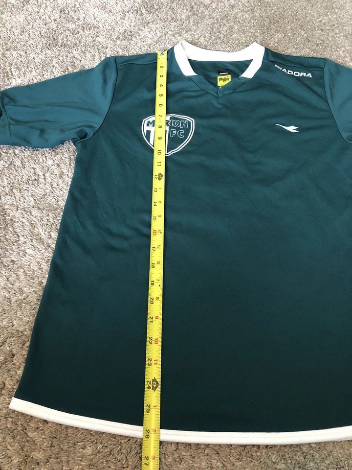Men’s DIADORA DIADRY Green & White Soccer Jersey #12 Size Small Marion FC - Image 4 of 4