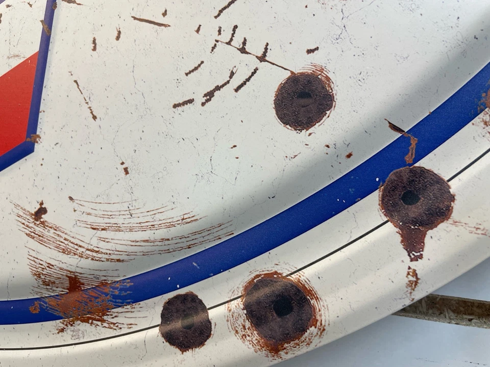 Placa de metal GRANDE 36" reprodução CHEVRON posto de gasolina e óleo - Imagem 4 de 4