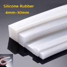 Solid Waterproof Silicone Rubber Strip Heat Resistant Sealing Square Strip White