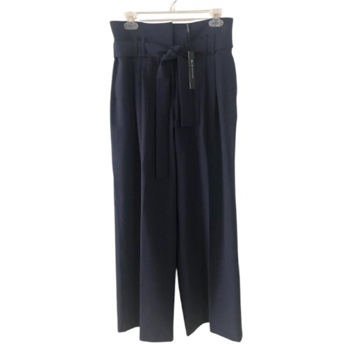 ELIE TAHARI Womens Navy High Waisted Pleat Front Wide Leg Trouser Pant US 10 - Picture 6 of 8