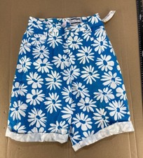 Vintage 80s 90s Denim Floral All Over Print Jean Shorts Y2K Women s Surf Skate