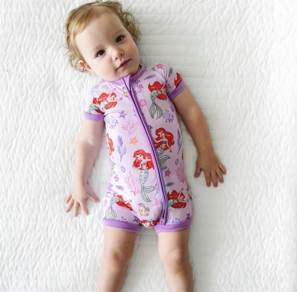 Little Sleepies Disney Part of Her World Ariel Mermaid PJ Shorty
