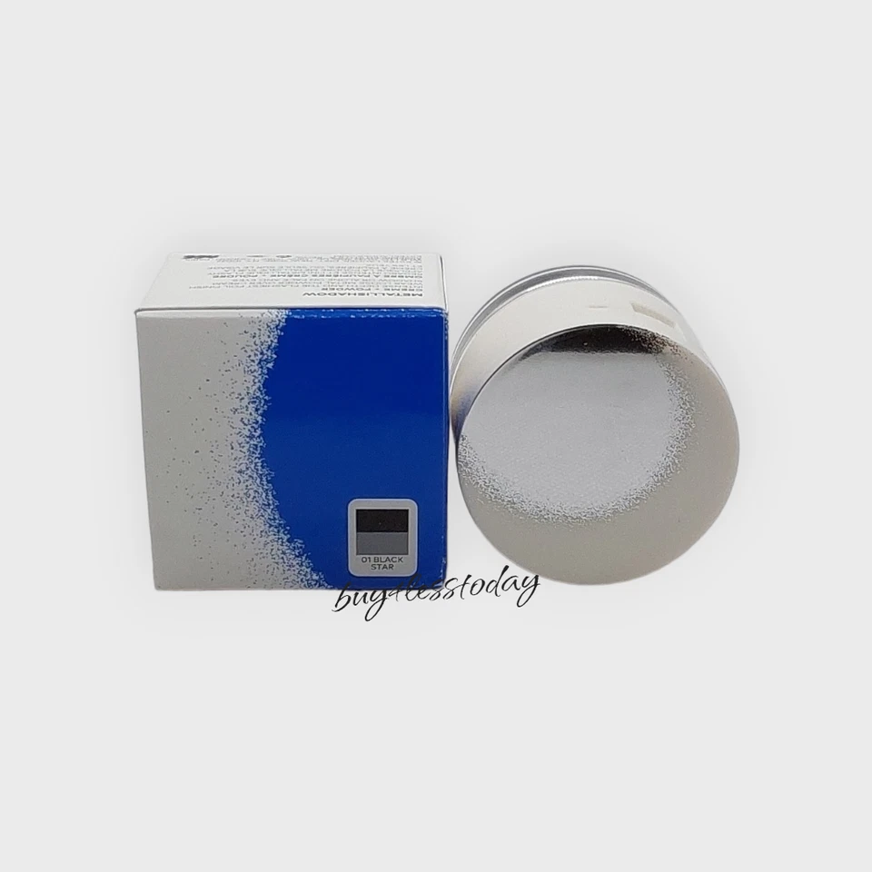 Crema en polvo Estee Lauder Metallishadow 01 Black Star 0,07 oz cada uno NUEVO Foto 4 de 4