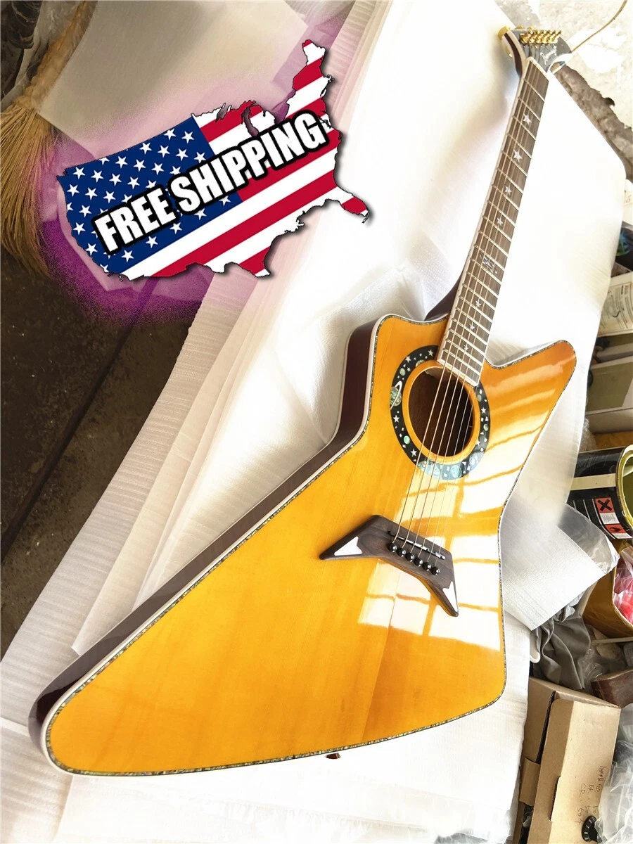Acoustic guitar 2024 shaped like electric