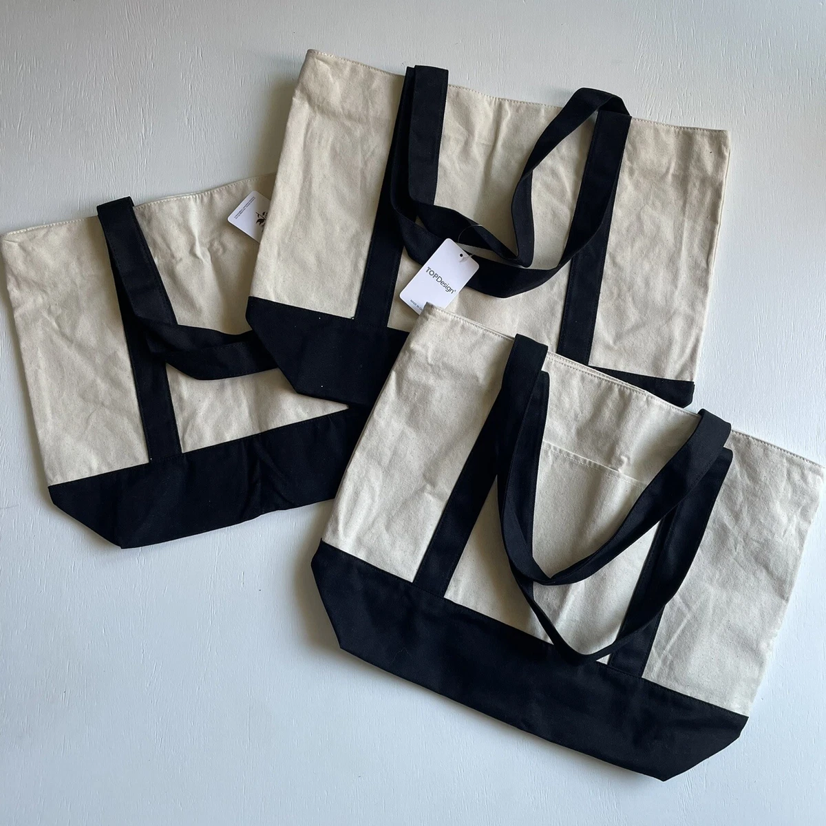 DIY Plain Solid Heavy Large Tote Canvas Bag with Zipper - China Bag and  Tote Bag price