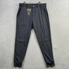 Jim League Pants Mens XL Black Performance Stretch Golf Jogger UPF 50 NEW