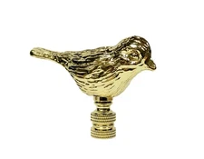 Lamp Finial-SPARROW-Polished Brass Finish, Highly detailed metal casting