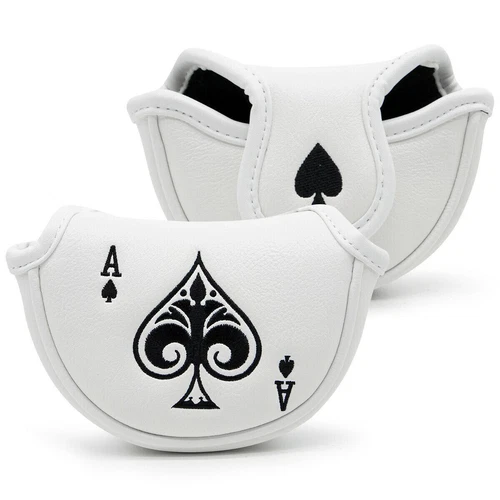 Golf Small Heel Shaft Half Mallet Putter Cover Ace Poker Headcover for Odyssey - Picture 5 of 7