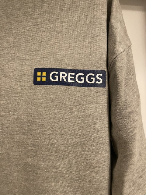 Primark Greggs Logo Grey Sweatshirt Mens Size Large Limited Edition (9 ...