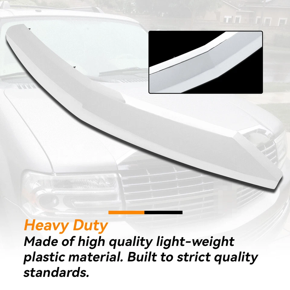 Ajuste Lincoln Navigator 2007-2014 parrilla superior delantera cromo capó apliques moldura Foto 3 de 4