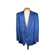 Men's blue silk sport coat size 44