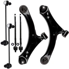 6Pcs For 2004-2007 Suzuki Aerio Front Lower Control Arms Tie Rods Sway Bar Links