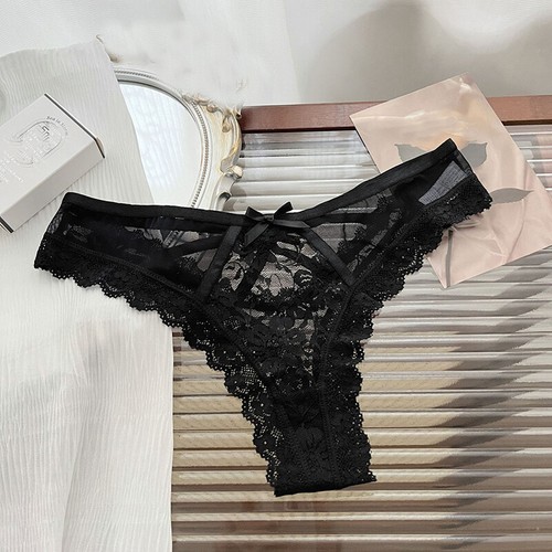 Japanese Women's Lace Thong T-back Panties Sexy Underwear Low Waist Bow Knickers - Picture 7 of 10