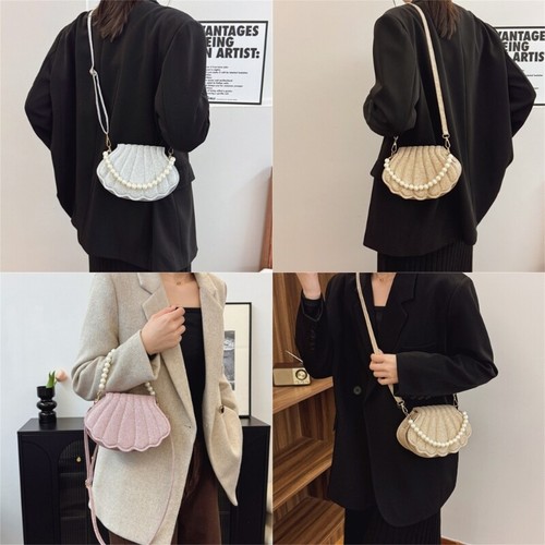 Women s Shell Shoulder Bag With Spacious Interior Crossbody Bags Evening Handbag - Picture 2 of 12
