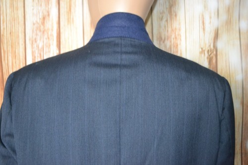 Stafford Men Striped Wool Double Breasted 6 Button Suit Sz 44L Wst 38x32 - Picture 8 of 20
