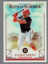 2024 Panini Boys of Summer Elijah Green Red Foil Baseball Card 051/149