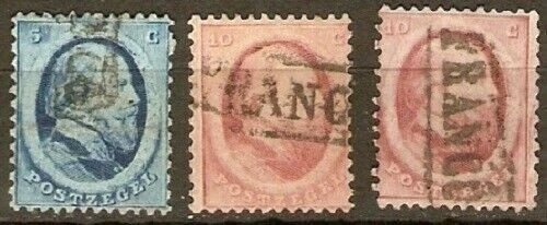 Netherlands  LOT  Sc 2x5  3x5  4 PAIR  4  5x2   6x2  USED  SHADES PMKS   FVF - Image 3 of 3