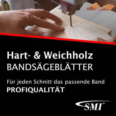 SBM Holz Sägeband aus deutschem Edelstahl [Hausmarke] | Holz Sägebänder | Sägeband Manufaktur