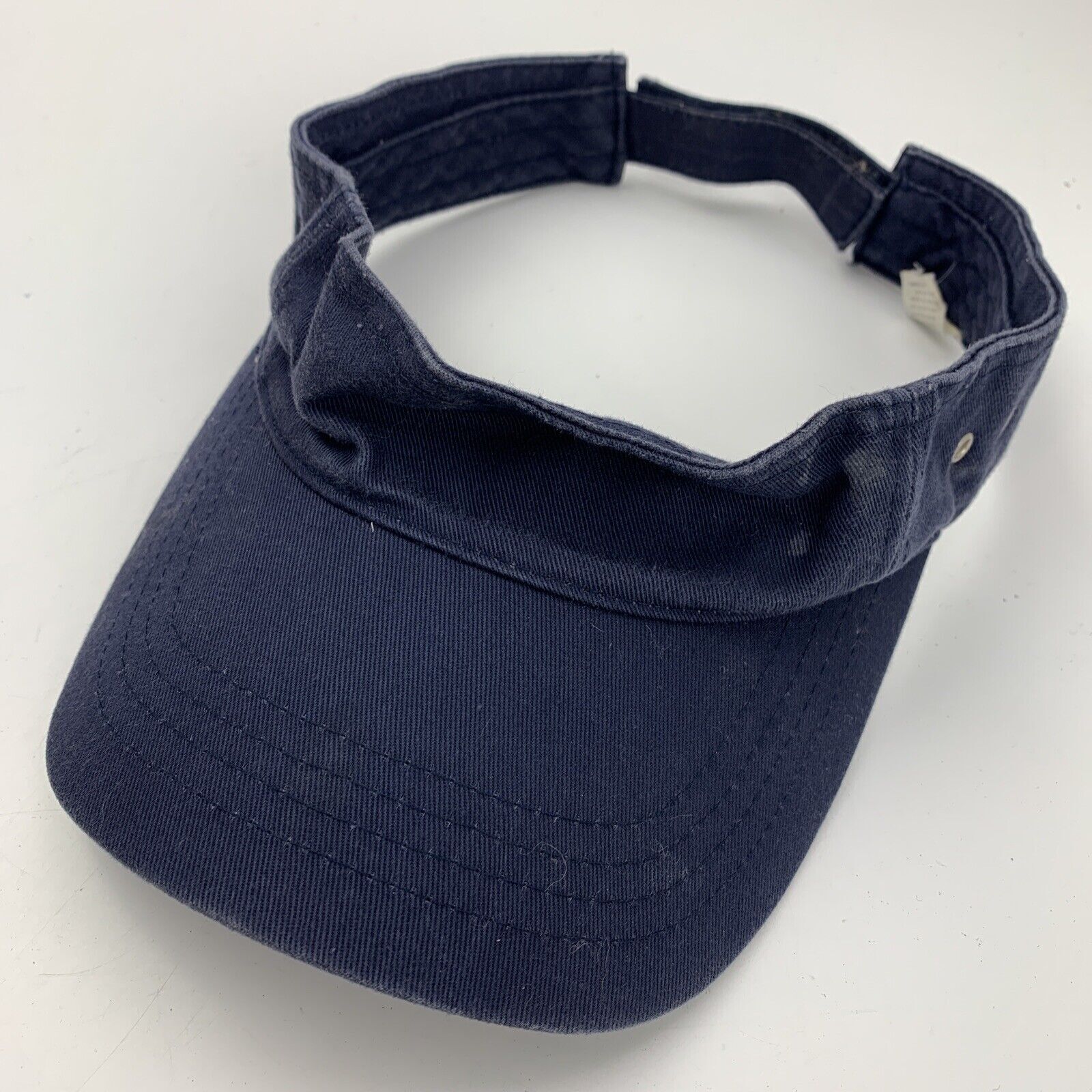 Blank Blue Visor Cap Hat Adjustable - image 1