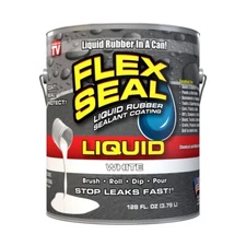 Flex Seal Liquid, 1 Gallon, White, Liquid Rubber Coating Sealant