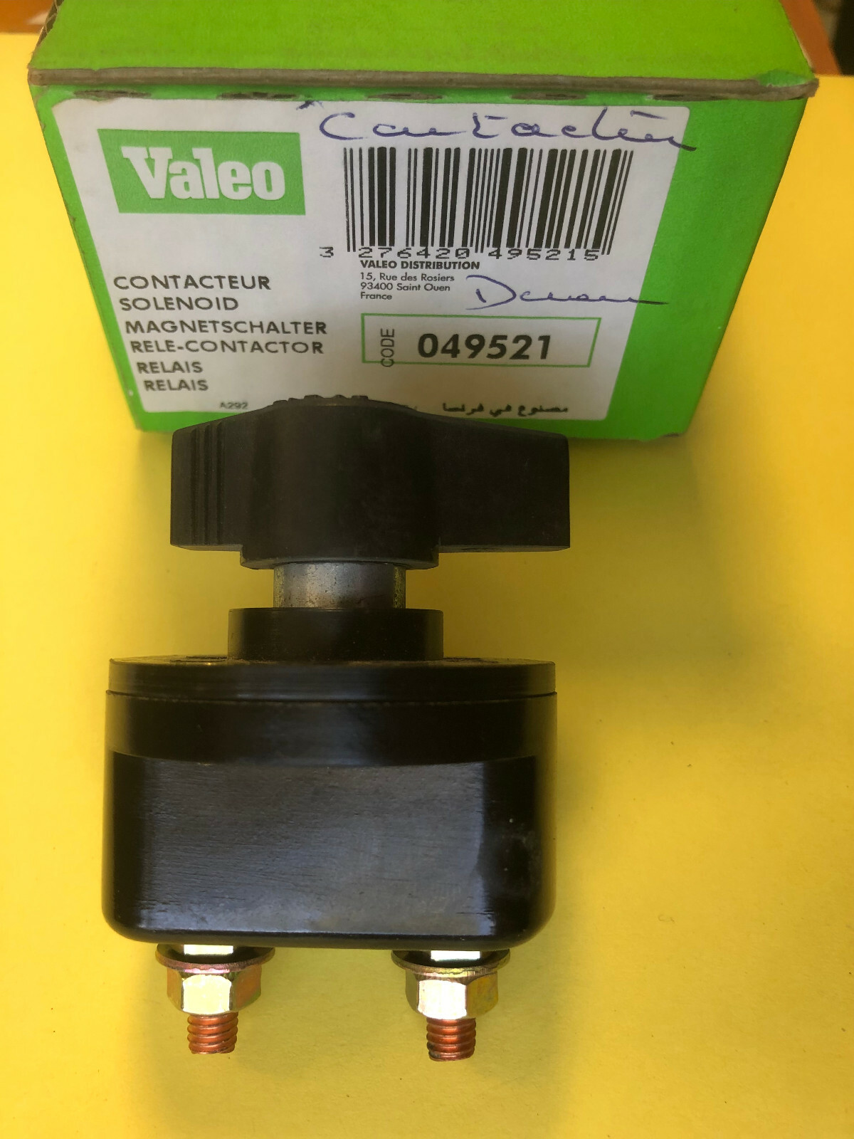 Contacteur de demarrage Valeo 049521 pour resoudre les pannes d'allumage Berliet Saviem