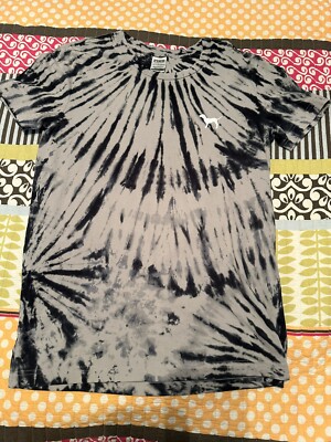 Pink Victoria Secret Shirt Womens XS Color Navy/Blue Tie Dye Short Sleeve Logo