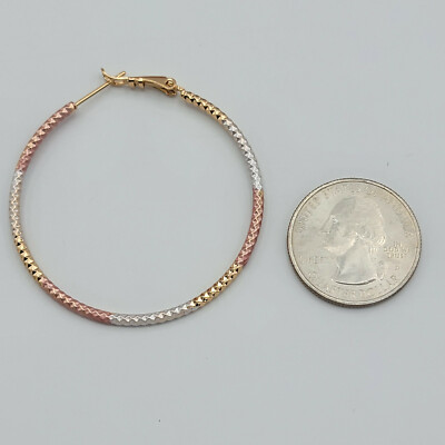 Orecchini a cerchio in argento placcato oro 18k - Phy Gioielli