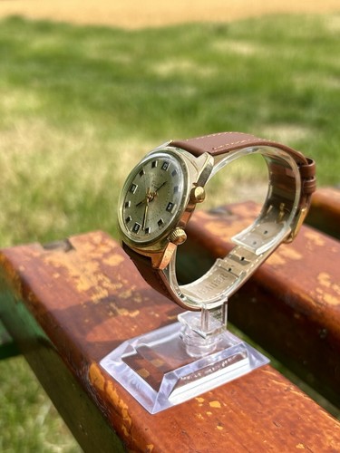 Vintage Watch Poljot Alarm Retro Gold USSR Mechanical Soviet Wristwatch 1980s - Picture 8 of 21