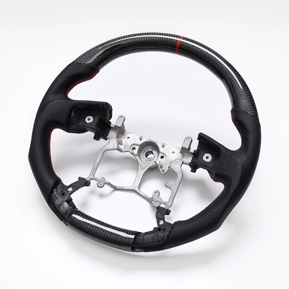 Volante de fibra de carbono real para Toyota 4RUNNER TUNDRA TACOMA 2010-2023 Foto 4 de 4