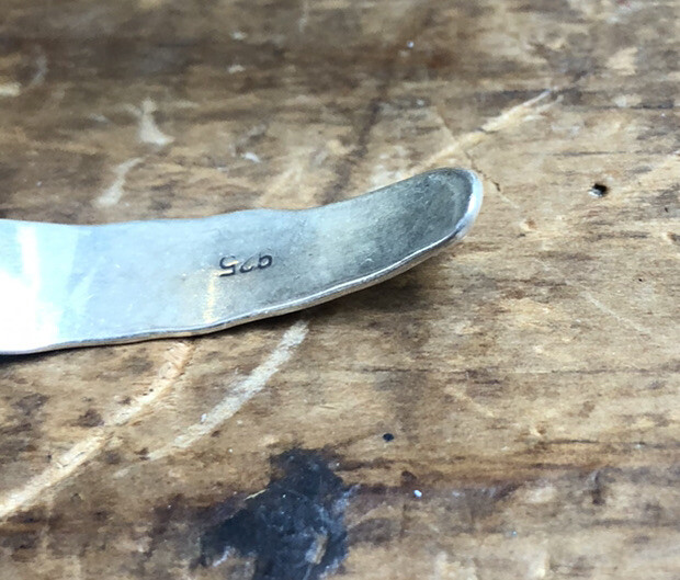 Solid Sterling Silver Hammered Cuff Bracelet - image 5