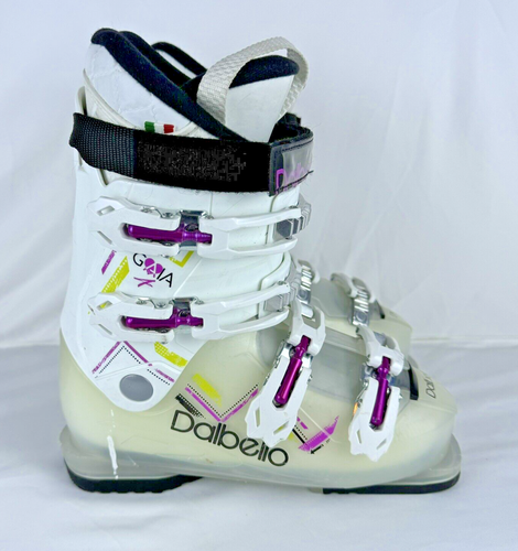 DALBELLO GAIA Ski Boots Girls Size Mondo 24/ US 6/ Euro 37 White & Purple - Picture 2 of 6