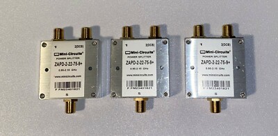ZAPD-2-22-75-9+ - Mini Circuits 2-Way 5-2500 MHz F 75ohm - Tested!