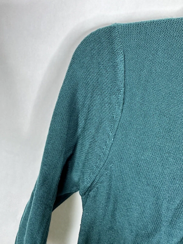 Vestido para mujer Marc New York Andrew Marc verde medio manga 3/4 tejido línea A Foto 4 de 4