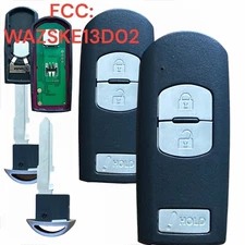 2 For 2014 2015 2016 2017 2018 Replacement Mazda 3 Remote Key Fob 3b WAZSKE13D02