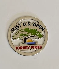 2021 U.S. Open ball marker torrey pines cutaway logo coin style pga new
