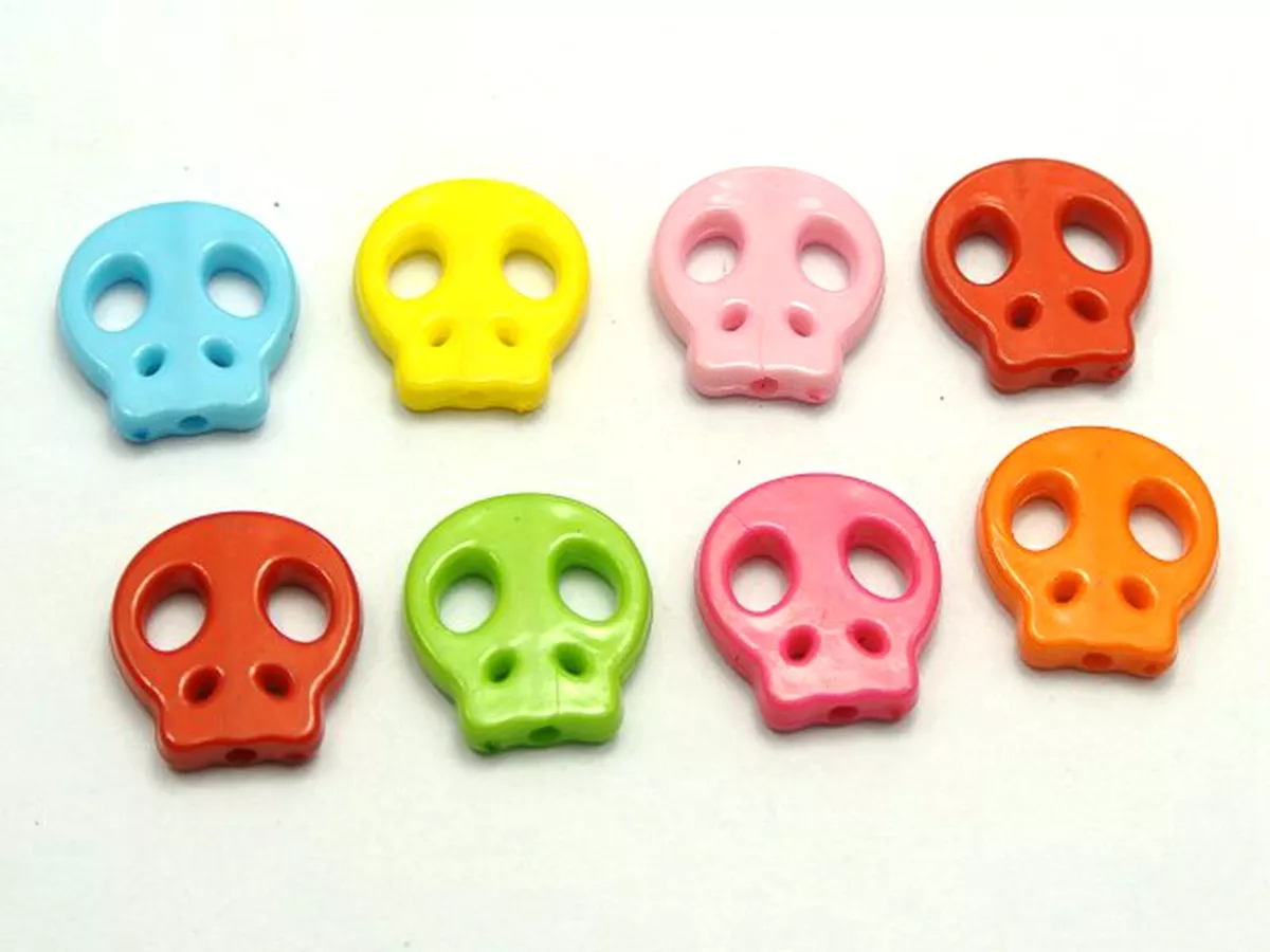 Flat on sale skull beads