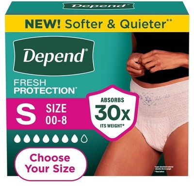 Depend Fit-Flex Incontinence Small Women Underwear - 92 Count