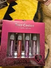 Juicy Couture 4-Piece Lip Gloss Set - Strawberry Berry Cherry Peach 0.56 oz